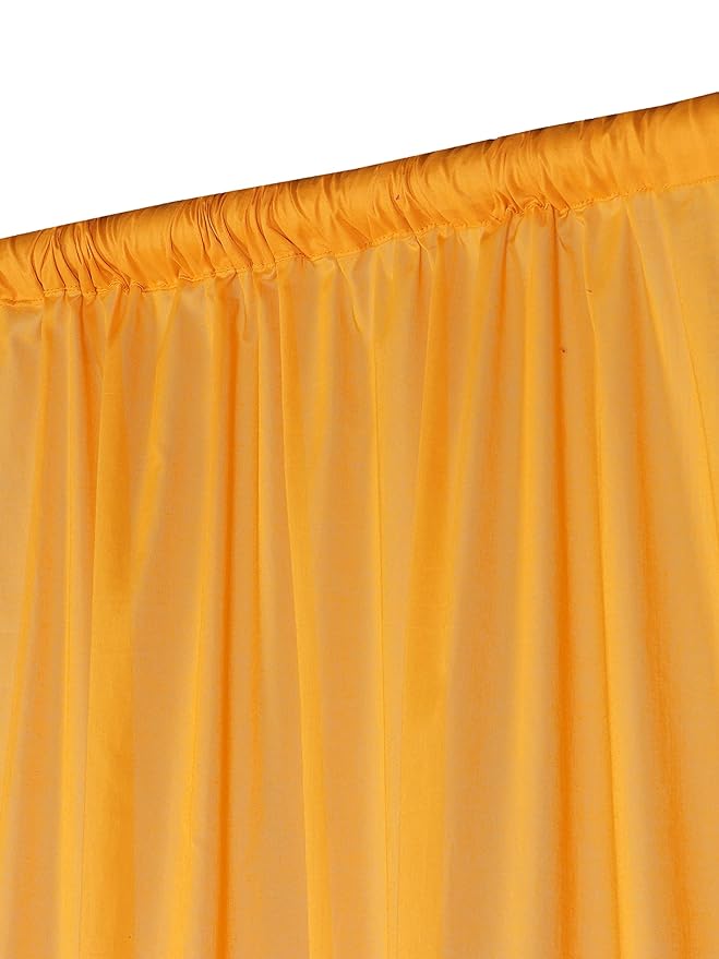 Yellow Bottom Ruffle Cotton Curtains