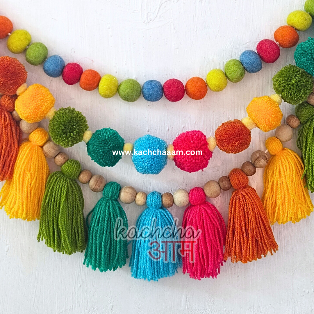 3 Layered Wool Rainbow Bunting