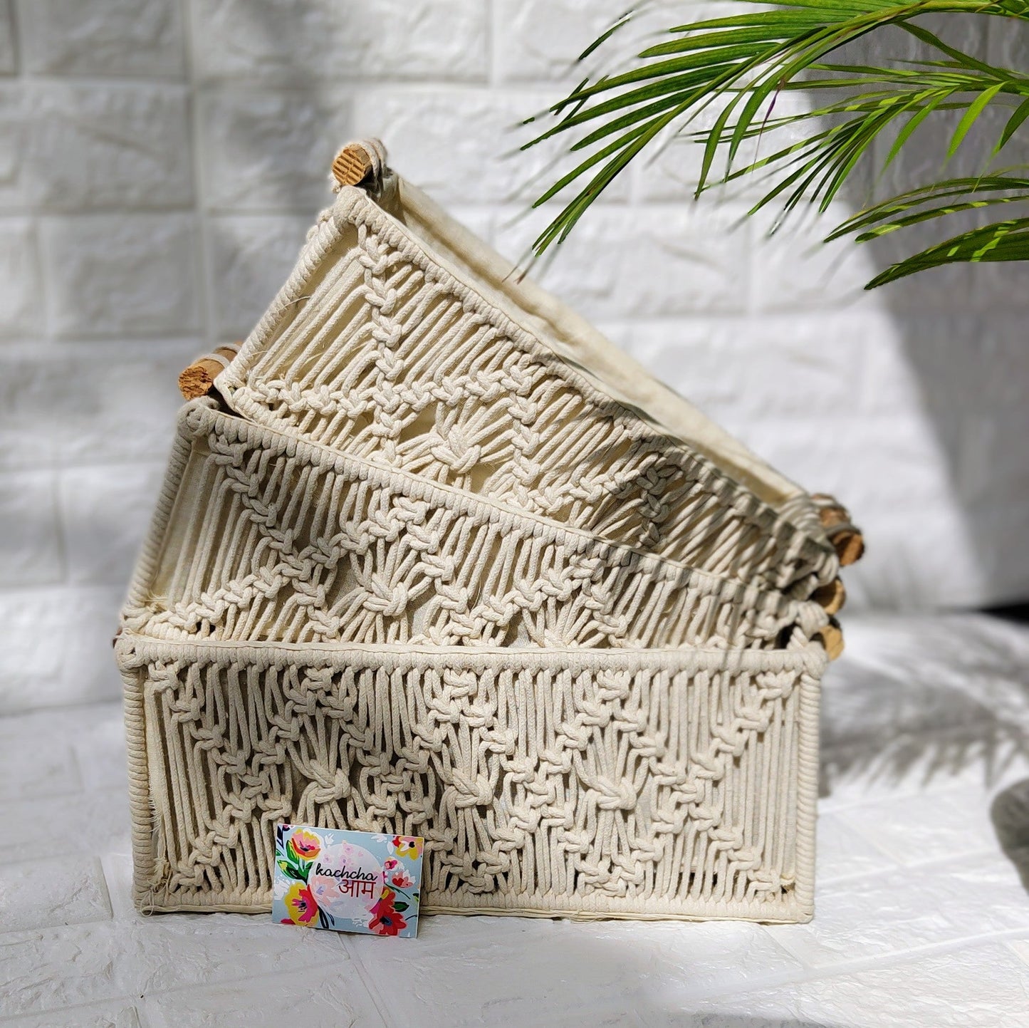 Macrame Storage Baskets (Set of 3)