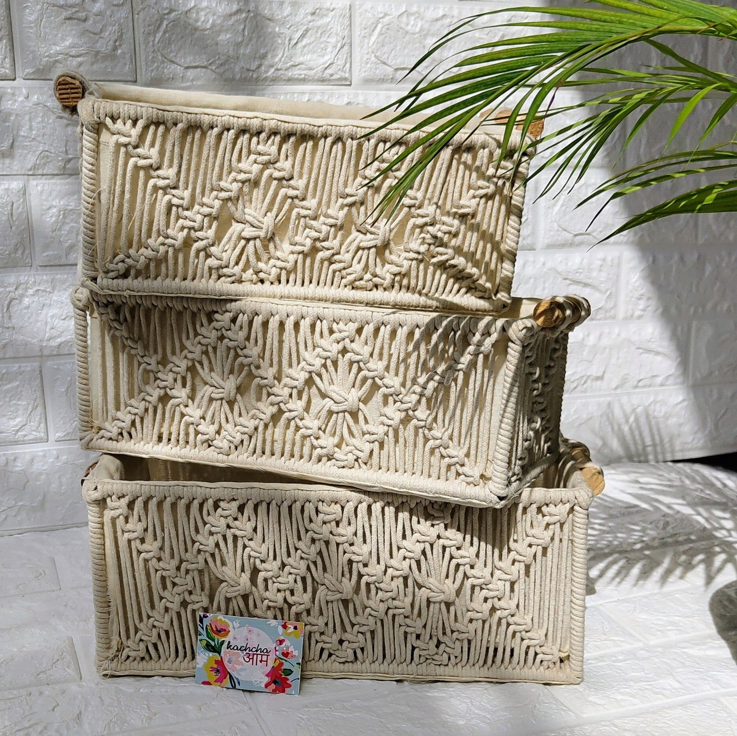 Macrame Storage Baskets (Set of 3)