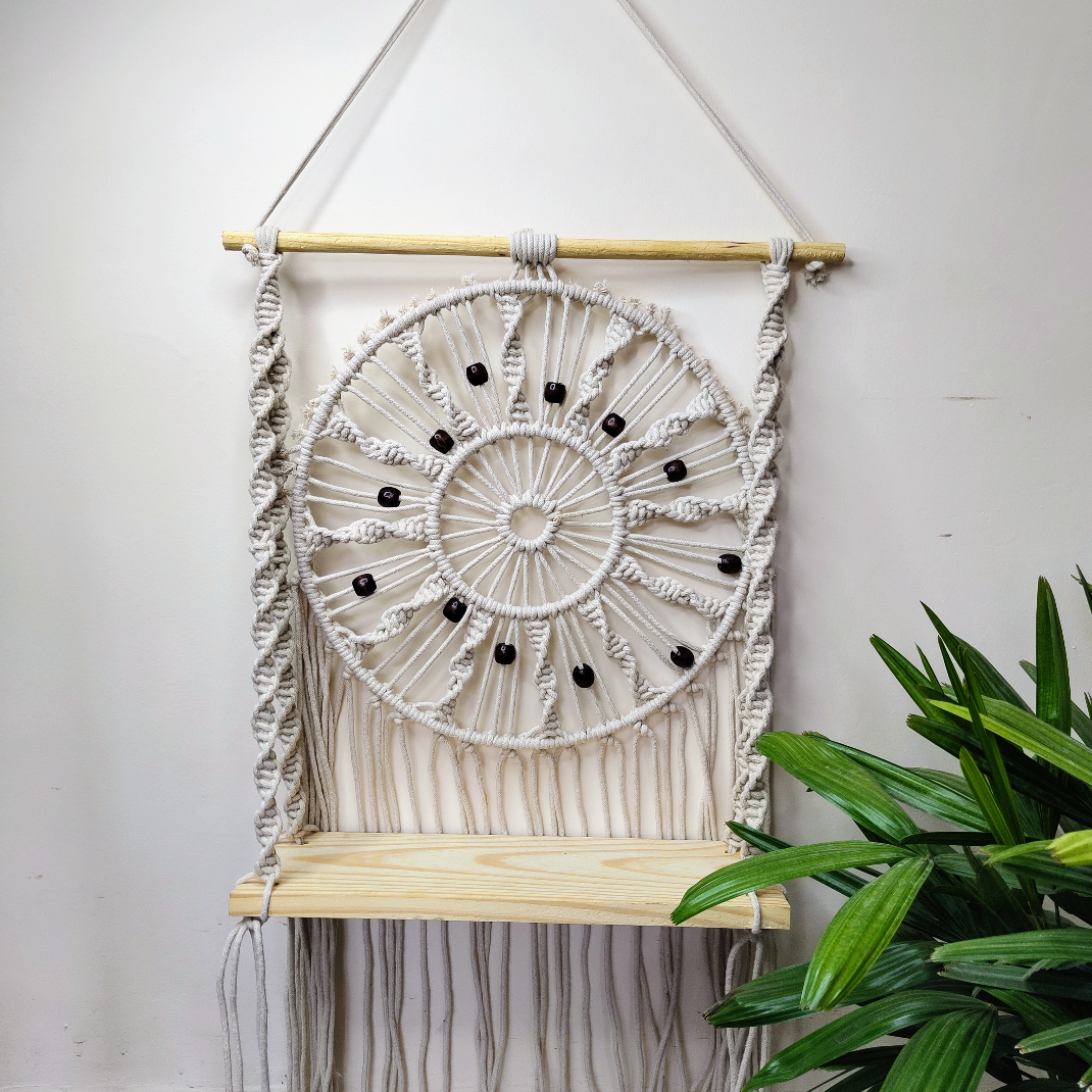 Macrame Wall Shelf Round